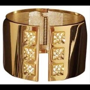 Victoria’s Secret Gold Roman Stud Rhinestone Cuff Bracelet